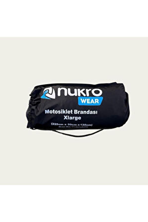 Nukrowear Su Geçirmez Motosiklet Brandası XL Ebat & Taşıma Kılıflı