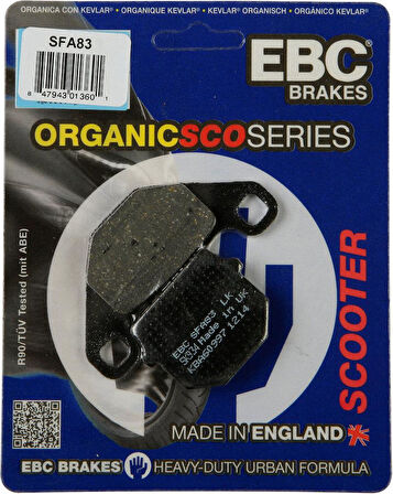 Ebc Sfa083 2005-2021 Piaggio NRG Power 50 Uyumlu Ön Fren Balatası Organik Balata