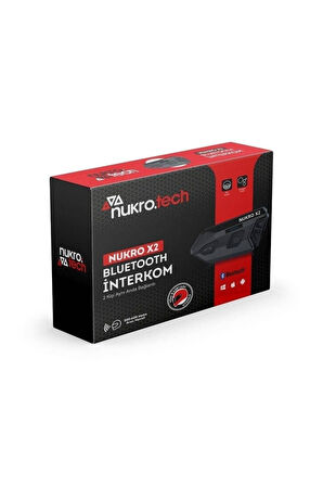 Nukrotech Nukro X2 Bluetooth Motosiklet İnterkom Seti - DSP Gürültü Azaltma Fonksiyonlu