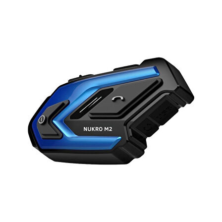 Nukrotech Nukro M2 Bluetooth İnterkom Seti - Mavi (2 Kişi Bağlantılı ve Müzik Paylaşımı)