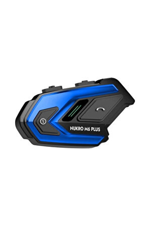 Nukrotech Nukro M6 PLUS Bluetooth 6 Kişilik İnterkom Mavi (6 Kişi Bağlantılı ve Müzik Paylaşımı)