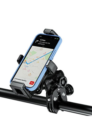 Nukrotech M25 Titreşim Modüllü Motosiklet İçin Telefon Tutucu