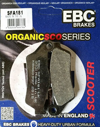 Ebc Sfa181 2003-2007 Piaggio X9 500 Uyumlu Ön Fren Balatası Organik Balata
