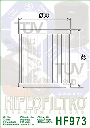 Hiflo Hf973 2015-2020 Suzuki Address 110 Uyumlu Yağ Filtresi