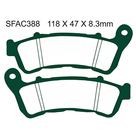 Ebc Sfac388 2007-2013 Suzuki Burgman UH 150 Uyumlu Ön Fren Balatası Karbon Balata