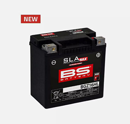 Bs BGZ16HL Sla Max 2011-2021 Harley-Davidson Sportster SuperLow XL883L Uyumlu Akü