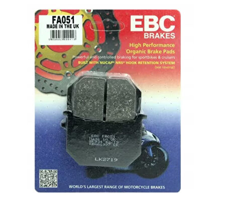 Ebc Fa051 1985-1997 Suzuki GN 250 Uyumlu Ön Fren Balatası Organik Balata