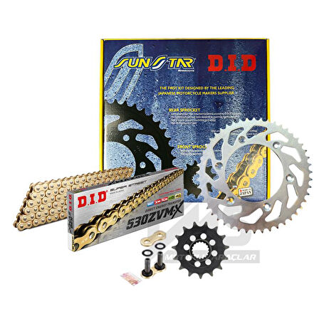 Did Zvm-x-Sunstar 1995-2005 Suzuki GSF 1200 Bandit S Uyumlu Zincir Dişli Set Gold (Sarı) Renk