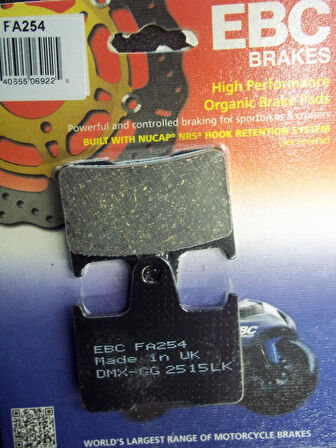 Ebc Fa254 2005-2006 Suzuki GSF 650 Bandit S Uyumlu Arka Fren Balatası Organik Balata