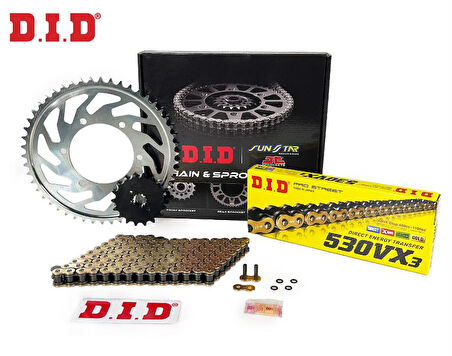 Did-Jt 2007-2014 Suzuki GSF 650 Bandit S Uyumlu Zincir Dişli Set Gold (Sarı) Renk