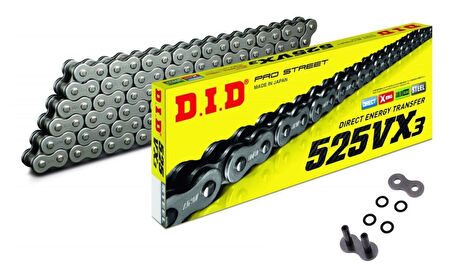 Did 525-114Vx3 2006-2019 Suzuki GSX-R 600 Srad Uyumlu Zincir Vx3 Xring Çelik Renk