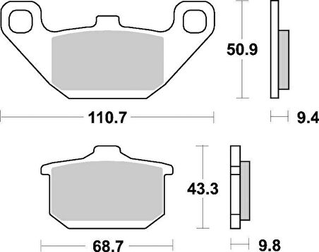 Braking 662Sm1 1987-2003 Kawasaki EL 250 Uyumlu Ön Fren Balatası Yarı Metalik Balata