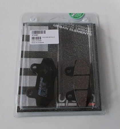 Braking 673Sm1 2001-2011 Hyosung RX 125 Uyumlu Ön Fren Balatası Yarı Metalik Balata