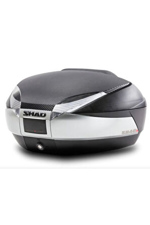 Shad Motosiklet Çanta - Topcase - Sh48 Arka Çanta Karbon Tıtanıum 48Lt (Sirt Dayama Dahi̇l)