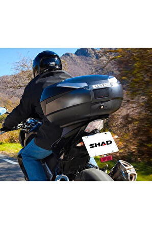 Shad Motosiklet Çanta - Topcase - Sh48 Si̇yah/Carbon Motosi̇klet Canta Ve Sirtlik (48 Litre)
