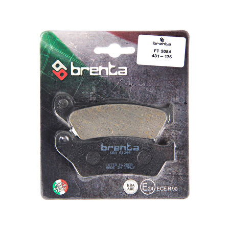 Brenta 431-176 2016-2021 BMW R Nine T Pure Uyumlu Arka Fren Balatası Organik Balata