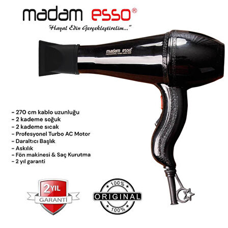 Madam Esso Mdm-9600 Profesyonel Fön Makinesi & Saç Kurutma Makinesi