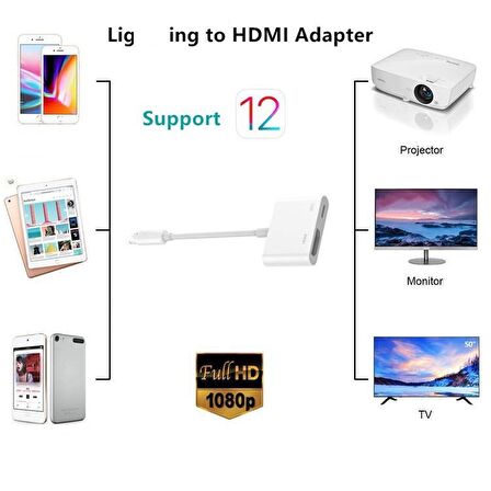 LİGHTNİNG TO HDMİ ÇEVİRİCİ ADAPTÖR