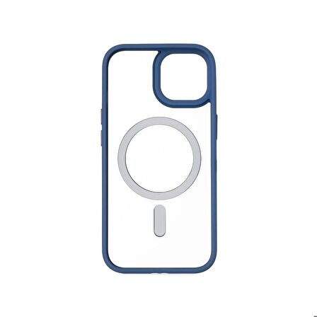 iPhone 15 Telefon Kılıfı MagSafe Bold Mavi