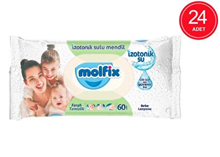 Molfix Alkolsüz 24 x 60 Yaprak 24 Paket Islak Mendil