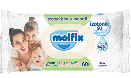 Molfix Alkolsüz 24 x 60 Yaprak 24 Paket Islak Mendil