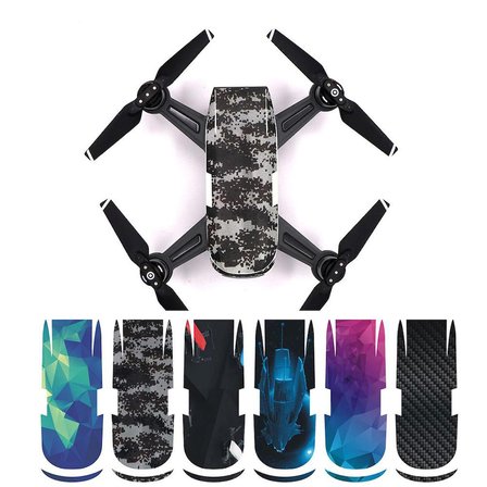 DJI Spark PVC Koruyucu Dekoratif Çıkartma Su Geçirmez 6 Takım