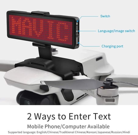 DJI Mavic Mini Bluetooth LED Ekran Matris Modülü Mesaj Tabelası