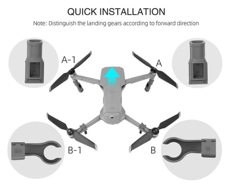 DJI Mavic Air 2 Katlanır Yükseltilmiş Ayak Koruyucu İniş Takımı