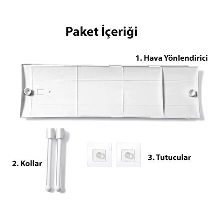 DailyTech Ayarlanabilir Hava Yönlendirici Klima Aparatı