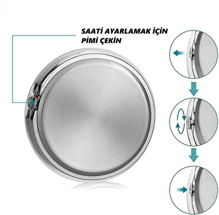 DailyTech Aydınlık Araç Araba Tekne Bisiklet İçin Mini Kuvars Saat - DailyTech - BEYAZ