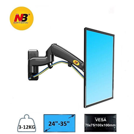 North Bayou NB F300 Ergonomik Duvar LED TV Monitör Tutucu