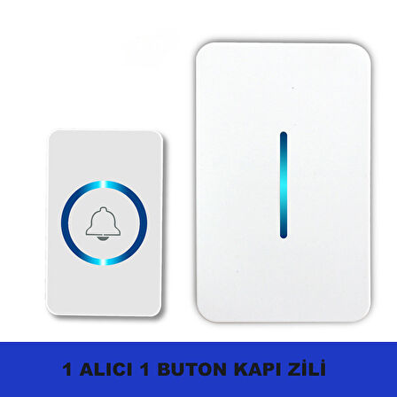 DailyTech Su Geçirmez Kablosuz 1 Buton 1 Alıcı Kapı Zili