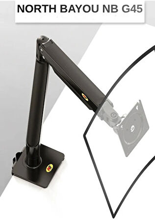 DailyTech North Bayou NB G45 Gaz Yay Kolu 27-40 İnç Ekran Masaüstü Monitör Tutucu 360 Döndürmek 2-12kg Düz Ekran Oval Ekran USB