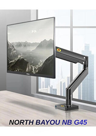 DailyTech North Bayou NB G45 Gaz Yay Kolu 27-40 İnç Ekran Masaüstü Monitör Tutucu 360 Döndürmek 2-12kg Düz Ekran Oval Ekran USB