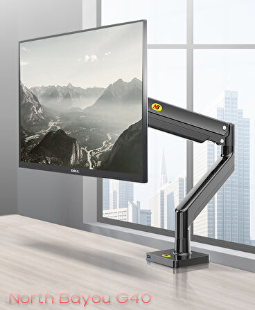 DailyTech North Bayou NB G40 Gaz Yay Kolu 22-40 İnç Ekran Masaüstü Monitör Tutucu 360 Döndürmek 3-15kg Düz Ekran Oval Ekran USB