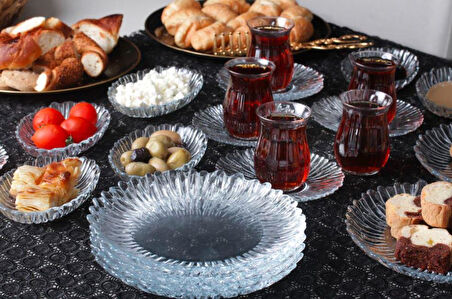 Paşabahçe aurora kahvaltı seti - 24 parça kahvatılık sunum çay seti takımı 