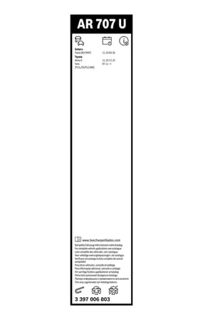 Bosch Silecek Ön Sol Aerotwin 700MM Toyota Yaris Verso AR707U