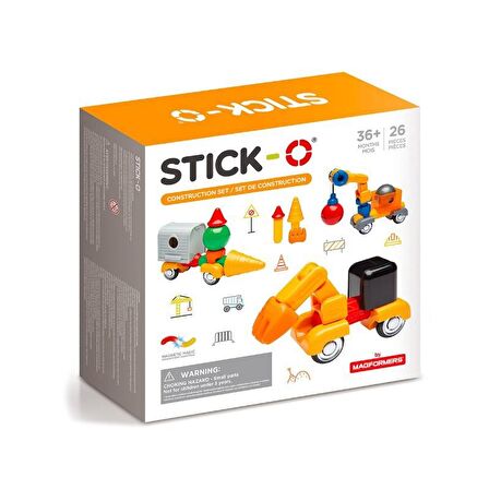 Stick O Mıknatıslı İnşaat Seti 26 Parça