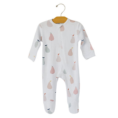 Mama Yoyo Organik İnterlok Tulum Armut Desenli 9-12 Ay