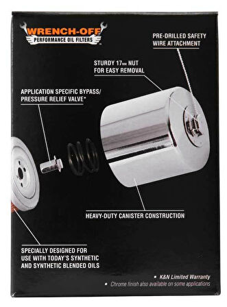K&N KN-171B 2000-2021 Harley-Davidson Fat Boy FLSTFI Yağ Filtresi