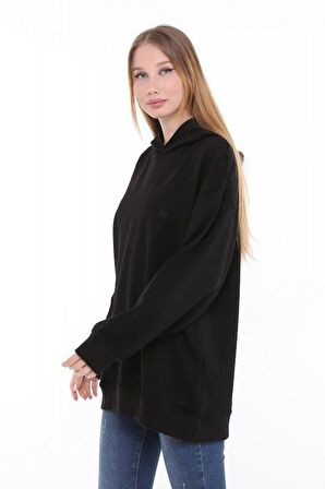 Pastelastore Pamuklu Kapüşonlu 2 İplik Baharlık Oversize Sweatshirt