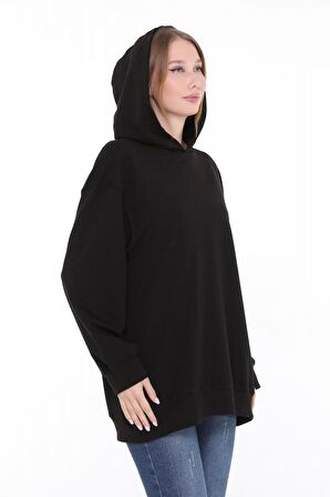 Pastelastore Pamuklu Kapüşonlu 2 İplik Baharlık Oversize Sweatshirt