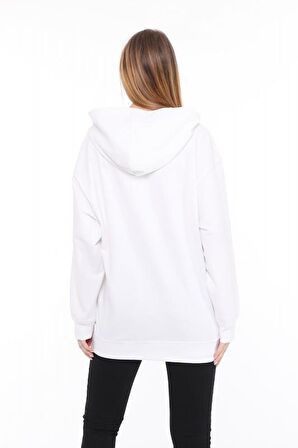 Pastelastore Pamuklu Kapüşonlu 2 İplik Baharlık Oversize Sweatshirt