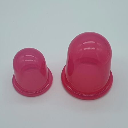 Silikon Selülit ve Boyun Masaj Kupa Seti 2'li Pembe Renk