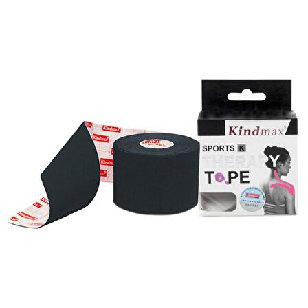 Kindmax Sporcu Bandı Kinesio Tape Siyah Renk