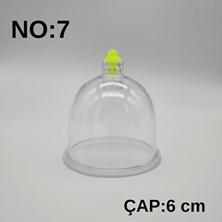 Hacamat & Masaj Kupası No:7 Silikon Tıpalı 10 adet