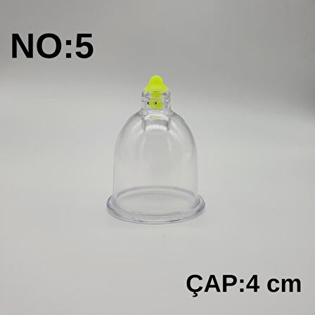 Hacamat & Masaj Kupası No:5 Silikon Tıpalı 10 adet