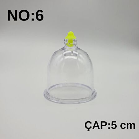 Hacamat & Masaj Kupası No:6 Silikon Tıpalı 100 adet