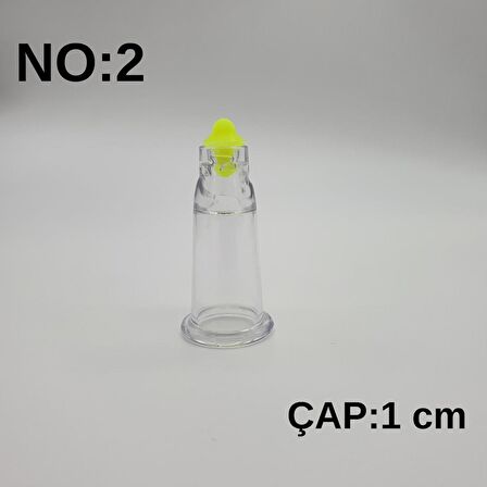 Hacamat & Masaj Kupası No:2 Silikon Tıpalı 100 adet