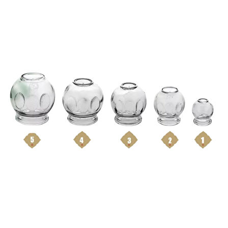 Cam Masaj & Hacamat Kupası 5'li Set